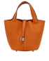 Picotin 18 In Clemence Orange, &pound;3,500, Handbags, Orange, Leather, Front view